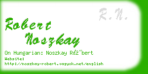 robert noszkay business card